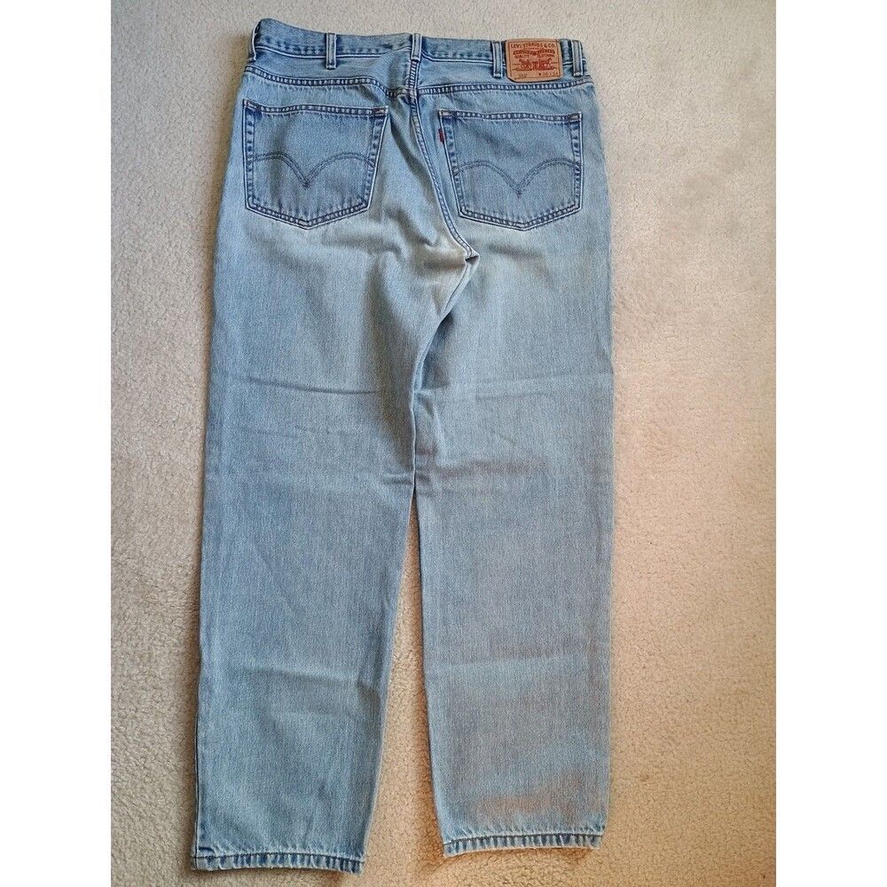 Vintage Levis 550 Jeans Mens Sz 38X33 (actual) Light Wash Relaxed Fit Baggy Y2K